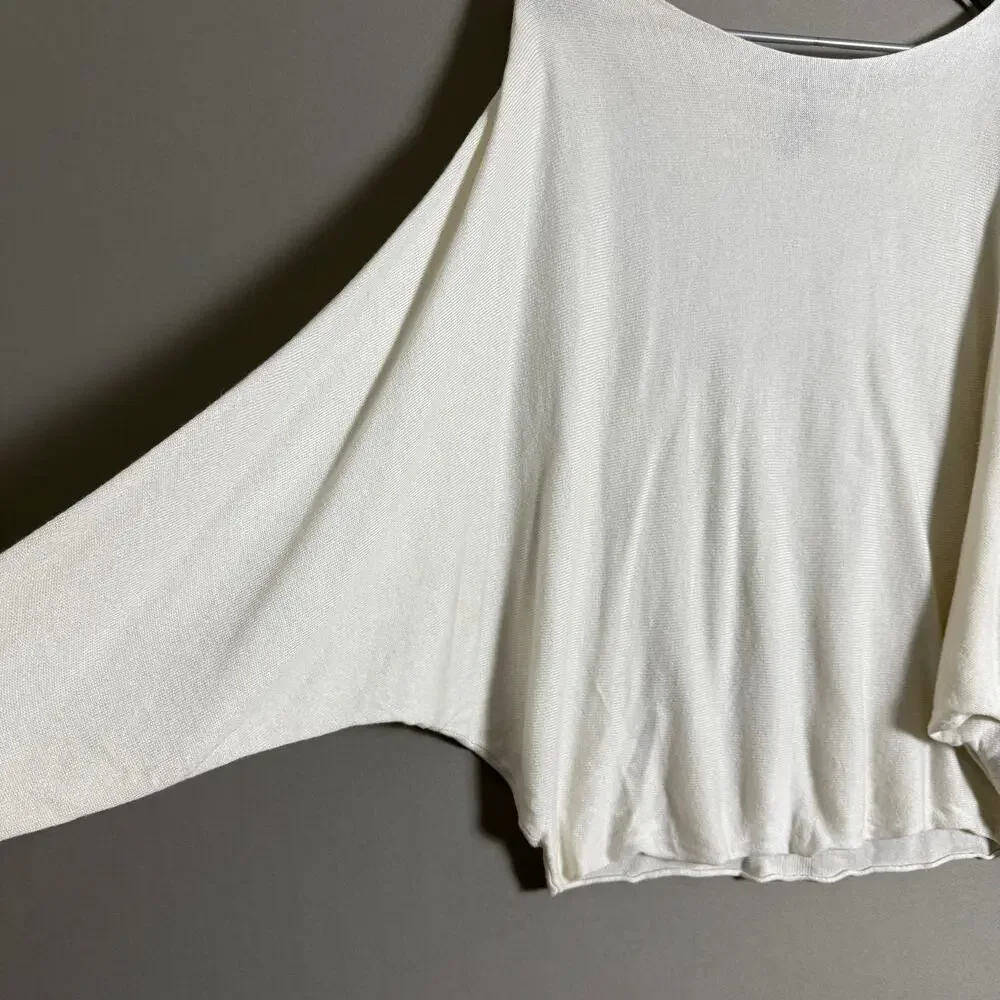 Marciano Wool Relaxed Slouchy‎ Coastal Dainty Batwing Sweater XS White Cream